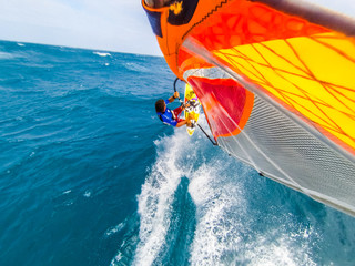 Take off on windsurfing