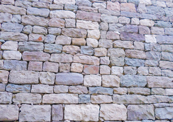 Fototapeta premium real stone wall without cement. old house with stone walls. surface, background, texture
