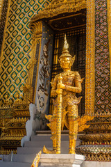 Area within Wat Phra Kaew temple that is regarded as the most sacred Buddhist temple in Bangkok Thailand.