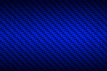 blue carbon fiber plate. dark metal background and texture.