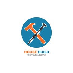 house build and renovation logo icon vector illustration