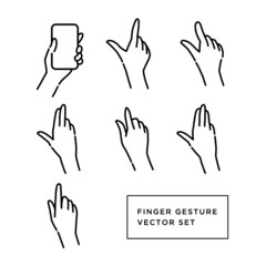 hand line illustration simple  finger gesture