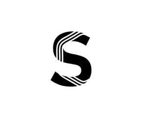 Abstract Line S Letter Icon Design