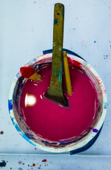 paint and Colored bottles