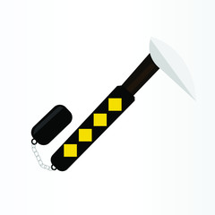 anime weapon logo vector illustration. blade, sword, kunai, arrow logo design template. sword logo