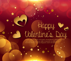 Valentines day background with heart pattern and typography of happy valentines day text . Vector illustration. Cute love sale banner or greeting card