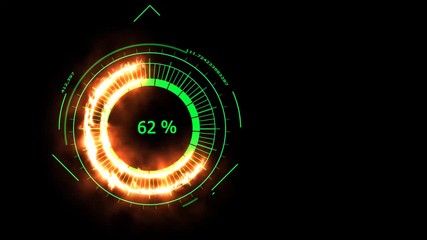 Digital meter green color power energy fire black screen - Powered by Adobe