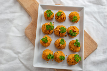 Roasted chickpeas falafel patties