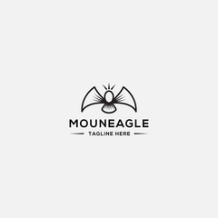 Mountain eagle logo concept. vector illustration