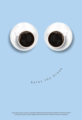 Coffee Poster Advertisement Flayers Vector Illustration - obrazy, fototapety, plakaty