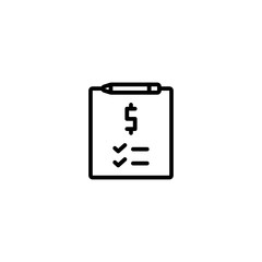 Note Management Money Icon, Logo, Vector