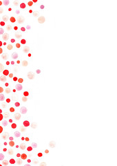 Abstract pokka dot red and pink watercolor hand painting background for decoration on Valentine's festival and wedding events.