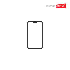 Smart Phone Flat Icon Design Vector