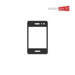 Smart Phone Flat Icon Design Vector