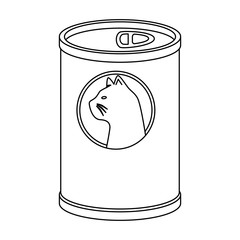 food cat in can isolated icon vector illustration design