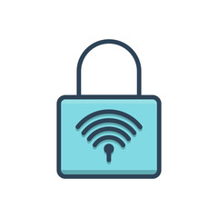 Color illustrationicon for secureline