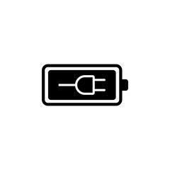 Battery charge, electric plug icon