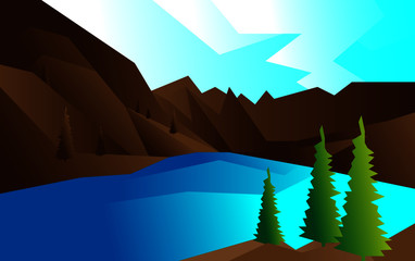 simple mountain background