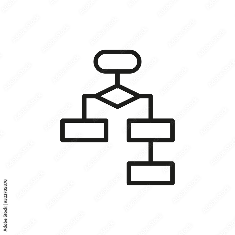 Aufkleber simple algorithm line icon.