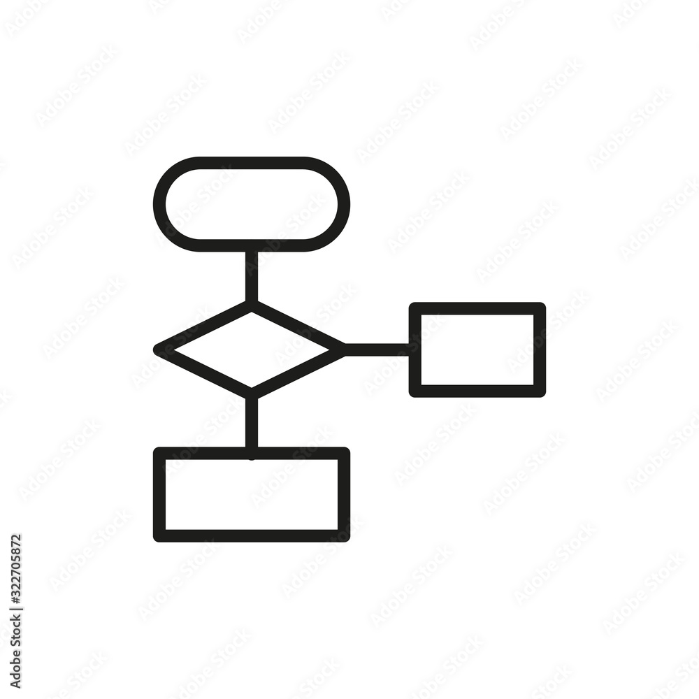 Aufkleber simple algorithm line icon.