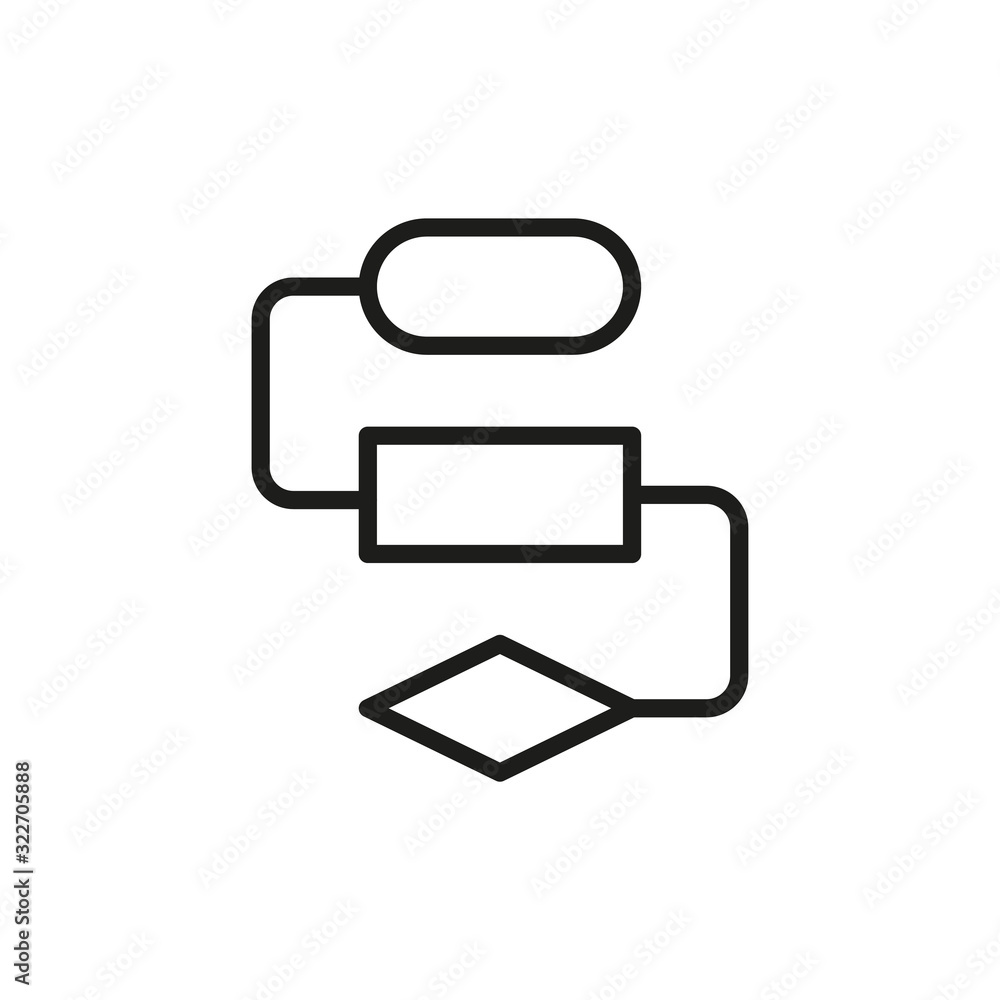 Aufkleber simple algorithm line icon.