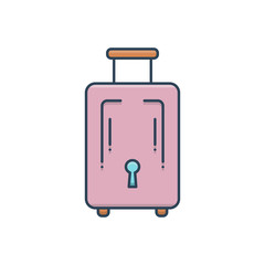 Color illustrationicon for baggage luggage 