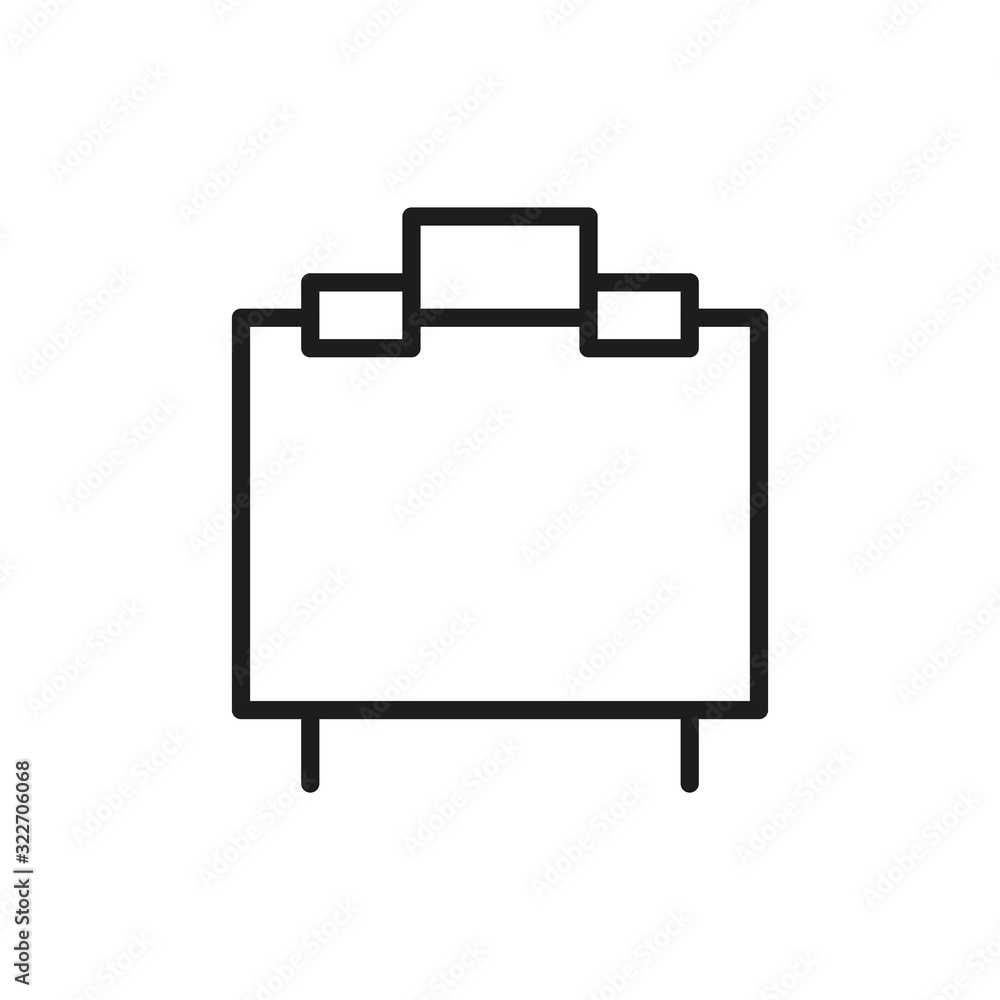 Poster Simple briefcase line icon.