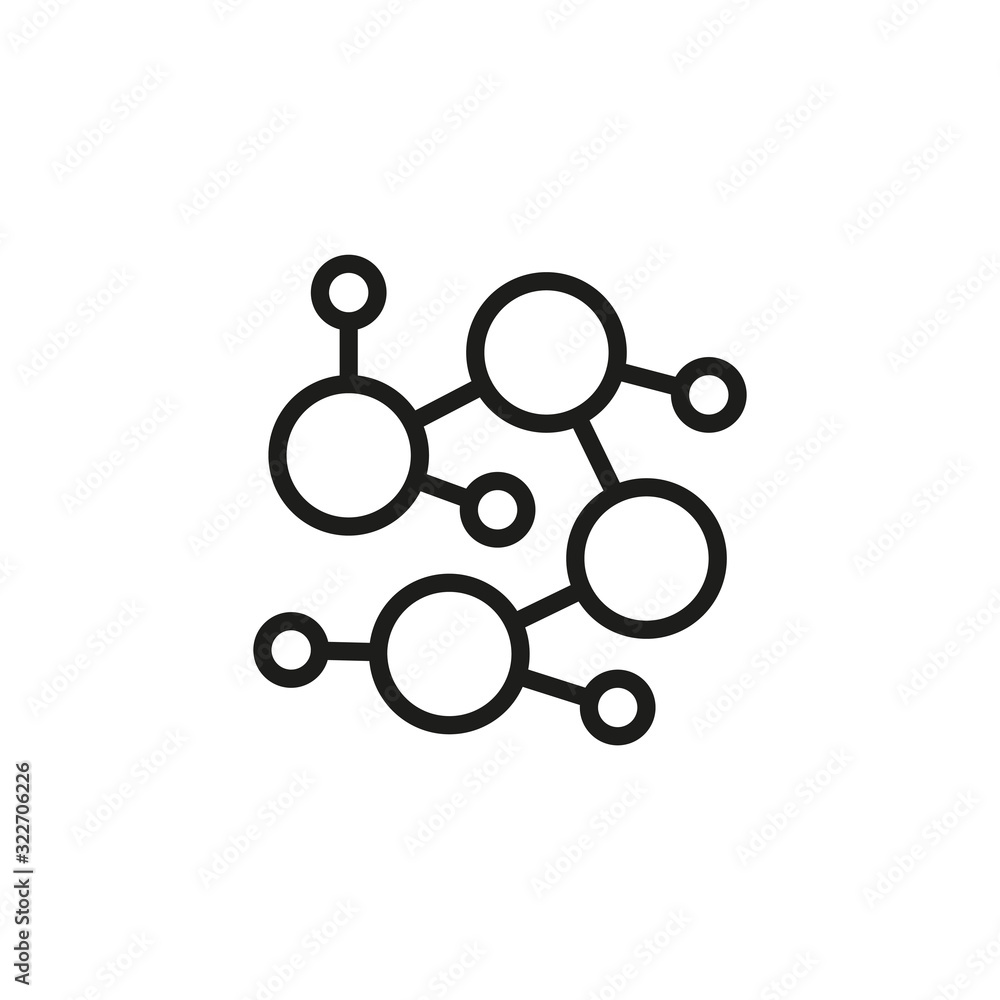 Poster simple connection line icon.