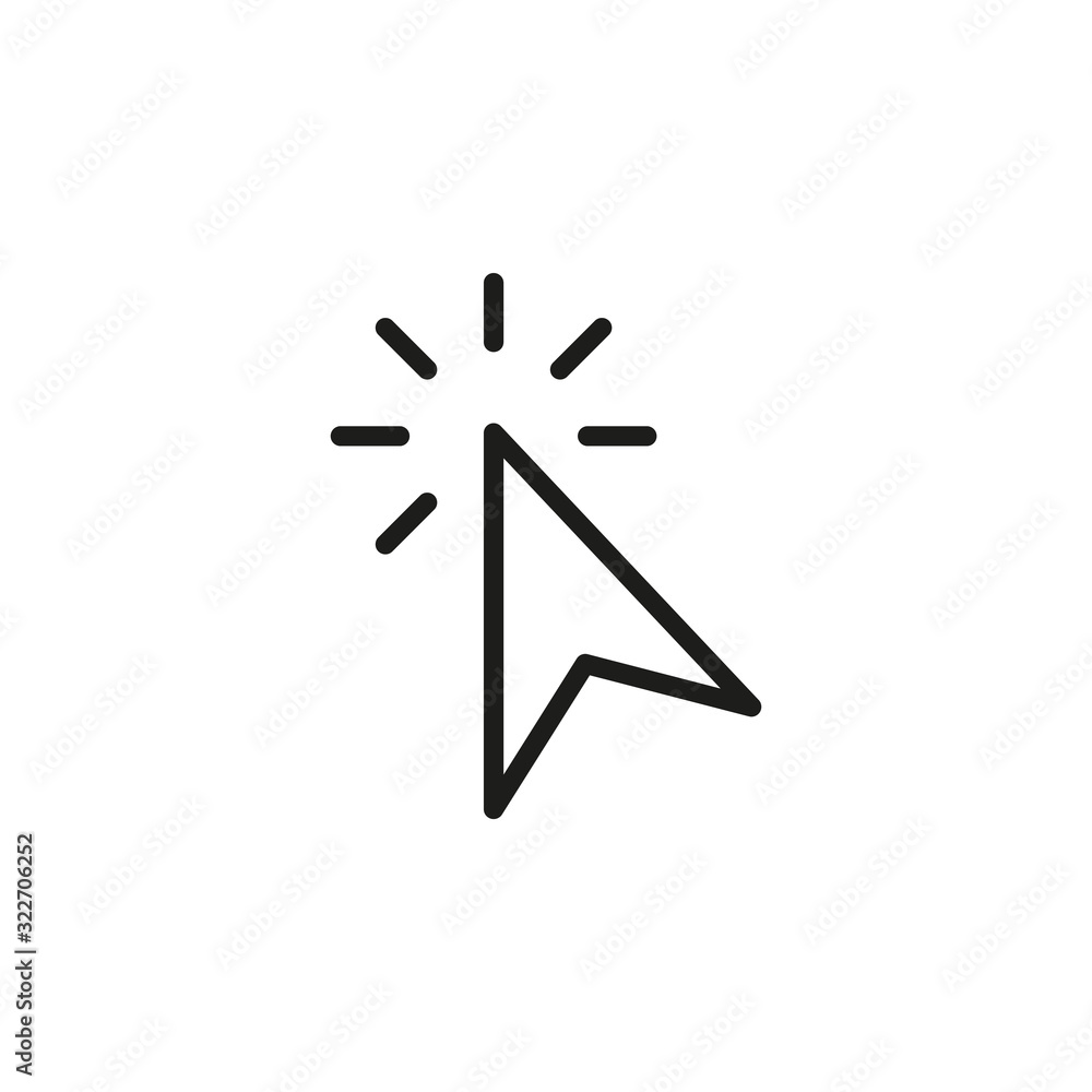 Poster simple cursor line icon.