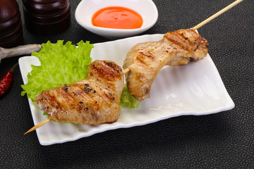 Chicken wings skewer