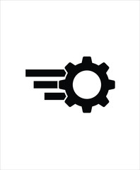 cogwheel flat design icon,best illustration design icon.