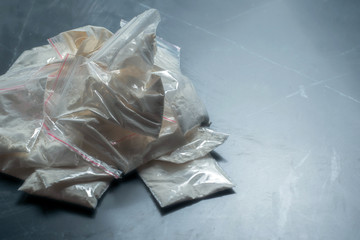 drug trade: many packaged doses of cannabis cocaine and heroin