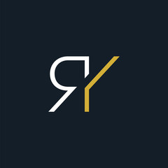 initial logo RY line geometric