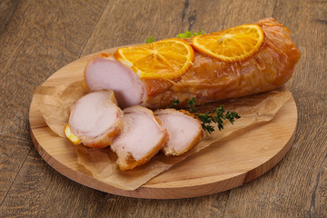 Chicken roll with orange