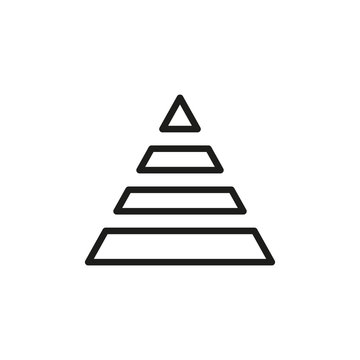 Simple Pyramid Chart Line Icon.