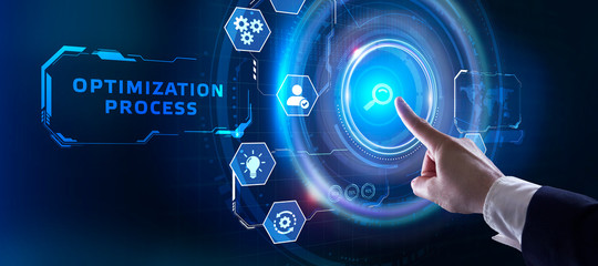 Business, Technology, Internet and network concept. Digital Marketing content planning advertising strategy concept. Optimization process.