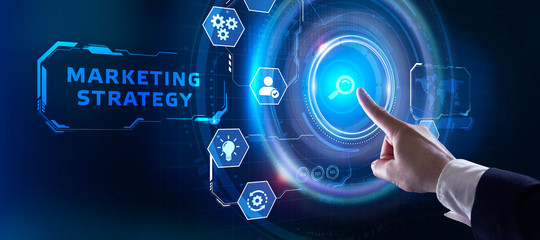 Business, Technology, Internet and network concept. Digital Marketing content planning advertising strategy concept.