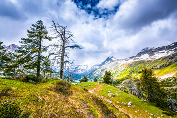 Beautifull nature in National Park Possets y Maladeta, Pyrenees, Spain. ,located above Benasque valley, near the town of Benasque in Huesca province, in the north of Aragon