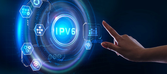 Business, Technology, Internet and network concept. IPV6 abbreviation.Modern technology concept.