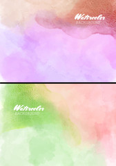 abstract watercolor background set