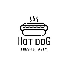Hot Dog Logo Design Template