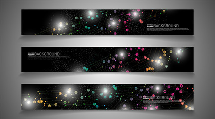 Modern vector design banner background. Abstract creative concept light graphic layout template.