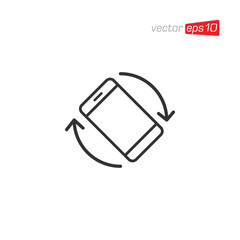 Phone Rotation Mobile Rotate Icon Design Vector