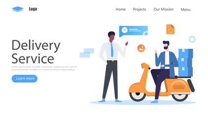 Online Delivery Service Vector Illustration Concept, Suitable for web landing page, ui, mobile app, editorial design, flyer, banner, and other related occasion