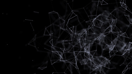 Graphic background molecule and communication. Connected lines with dots. Concept of the science, chemistry, biology, medicine, technology.