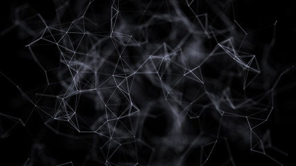 Graphic background molecule and communication. Connected lines with dots. Concept of the science, chemistry, biology, medicine, technology.