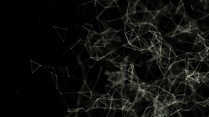 Graphic background molecule and communication. Connected lines with dots. Concept of the science, chemistry, biology, medicine, technology.