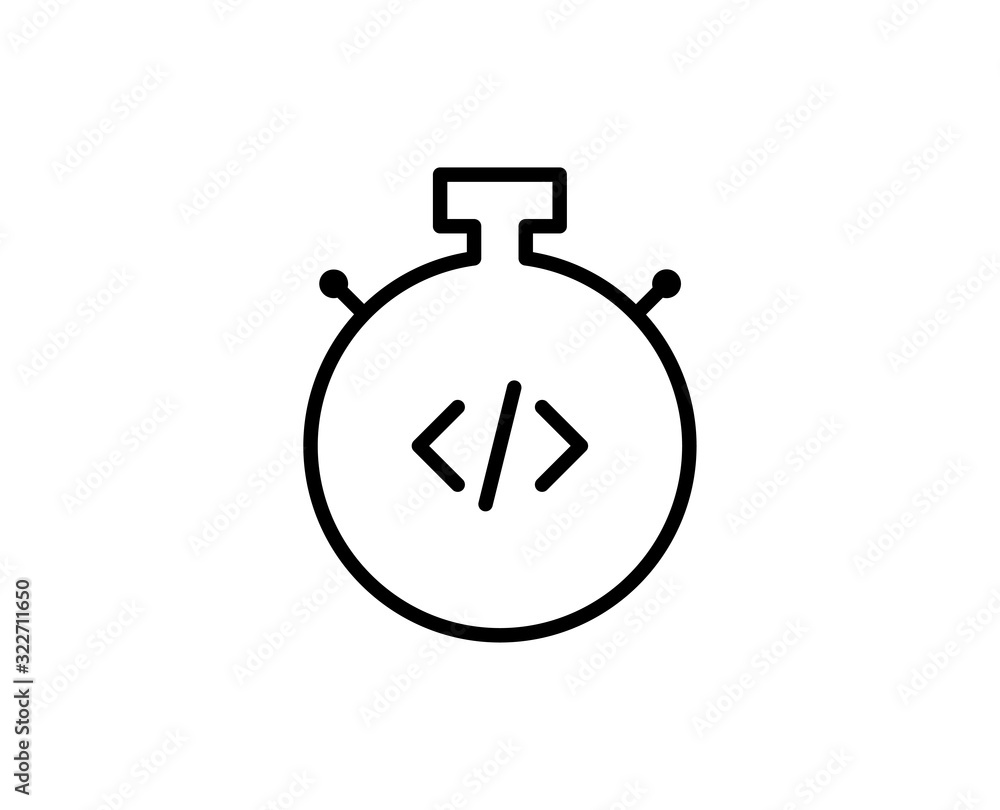 Poster code line icon