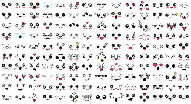 adorable, animal, anime, art, avatar, big set, cartoon, character, chat, collection, comic, concept, crazy, cry, cute, design, doodle, emoji, emoticon, emotion, expression, face, feeling, fun, funny.