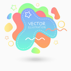 Dynamical colored forms. Abstract modern graphic elements.